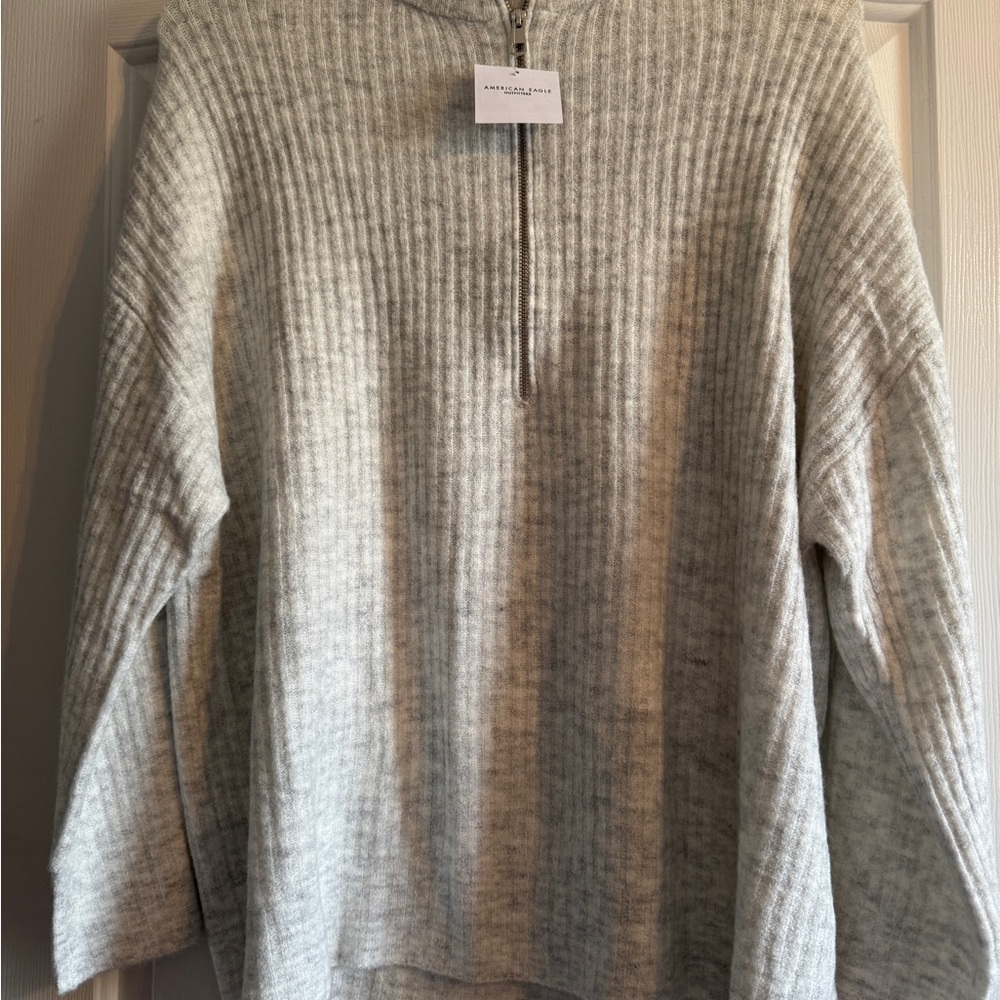 Gray Ribbed Sweater
